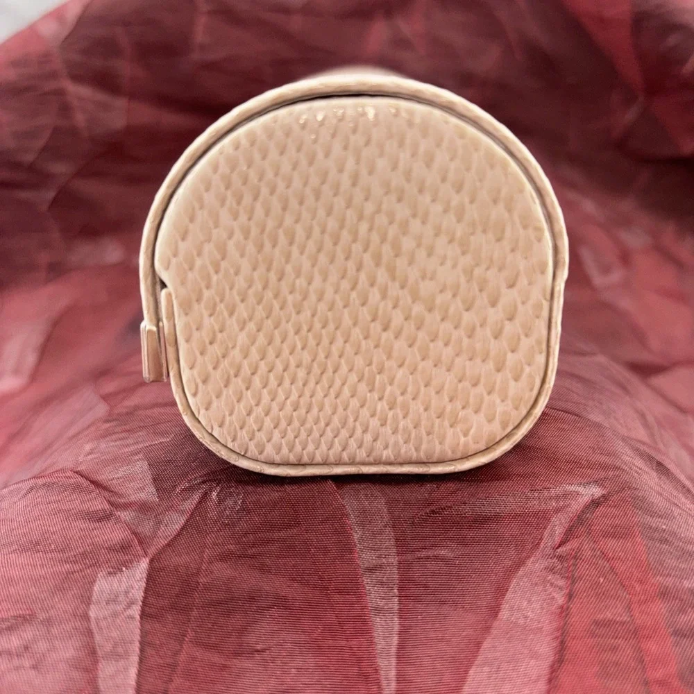 Jimmy Choo Eyeglass/Sunglass Hard Case Faux‎ Beige Snakeskin Standard Size EUC